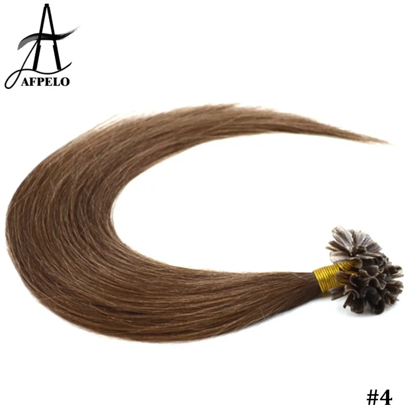 وصلات شعر بني على شكل حرف U