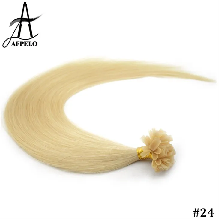 وصلات شعر بأطراف U متدرجة اللون